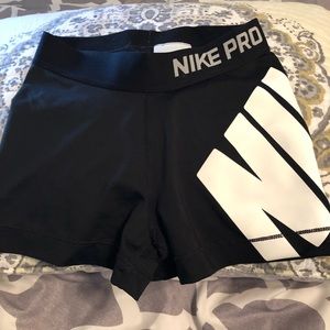Nike pro black spandex shorts xsmall Dri-fit